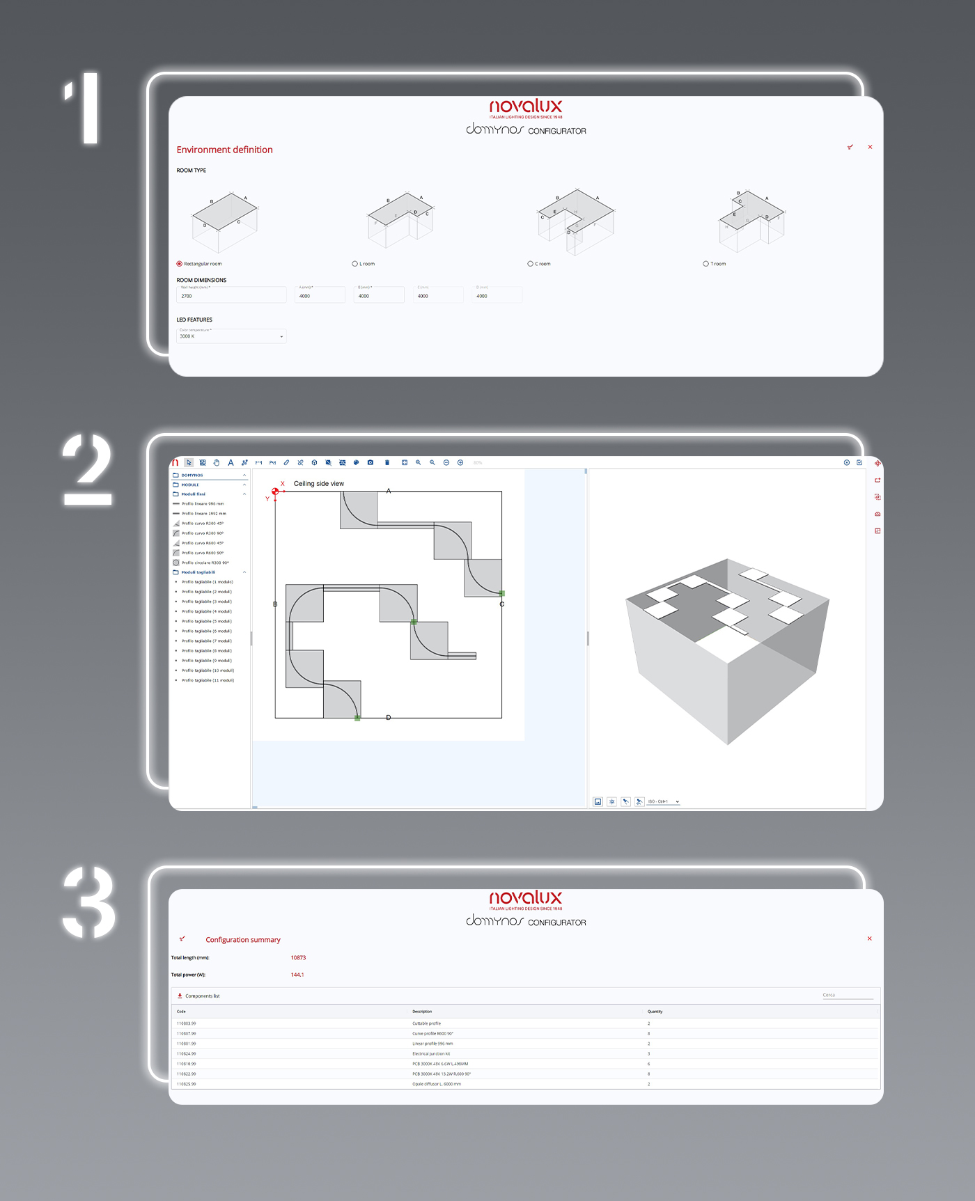 Configuratore Domynos Novalux Configuratore Domynos Novalux